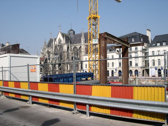  chantier de contruction d'un parking souterrain